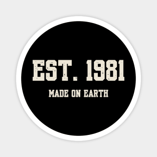 1981 Birthday Vintage Varsity Magnet